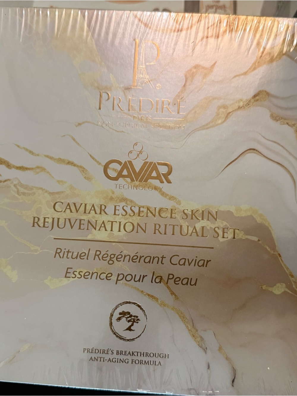 Caviar Essence Skin Rejuvenation Ritual Set - Gold/White